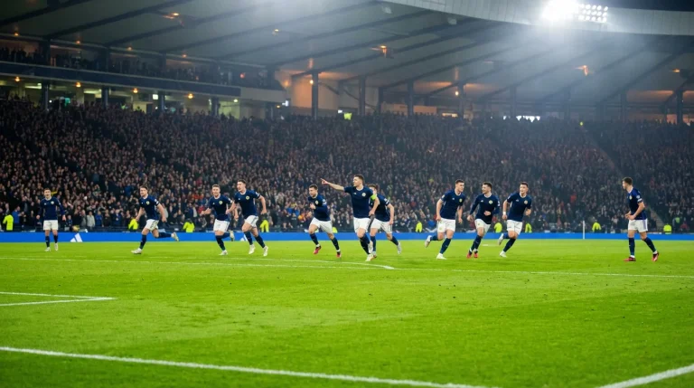 Frankrikes landslag i blåa tröjor under europeiskt VM-kval