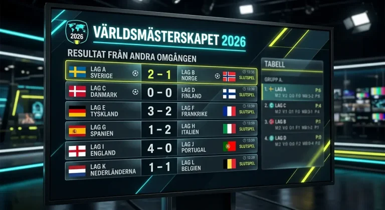 VM 2026 Resultat — matcher 20–21 juni och vilka är vidare